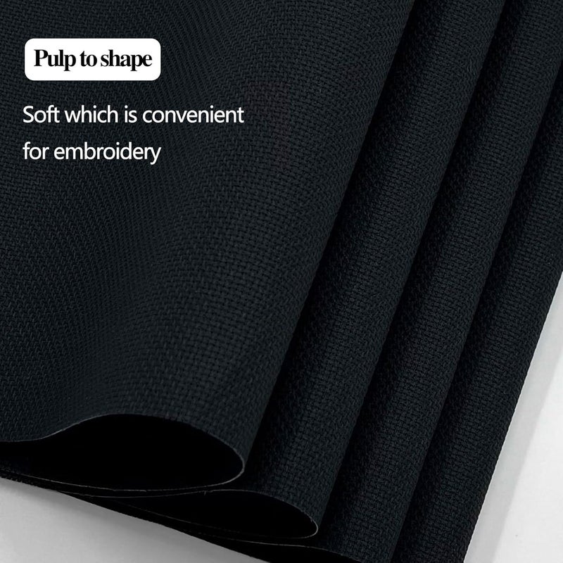 Zhenqing 14 Count Black Aida Cloth Cross Stitch Fabric - Extra Large 30x35 inch (75x90cm) - 100% Cotton for Big Embroidery Projects - Image 5